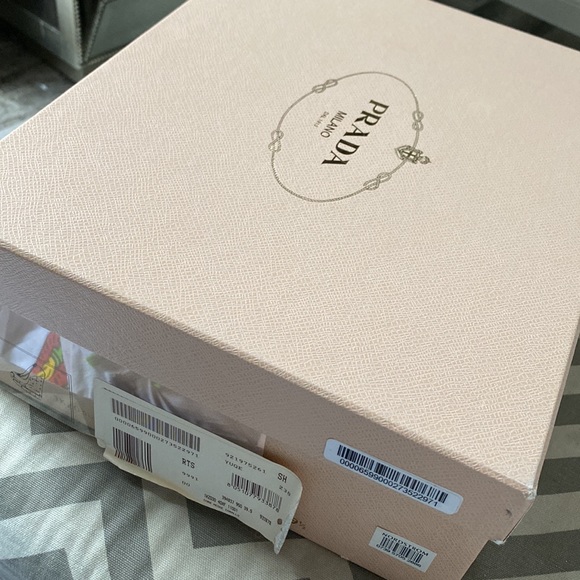 Prada Pink Patent Platform Wedge Heel Espadrille Peep Pumps Size 39.5 New In Box - Picture 4 of 7